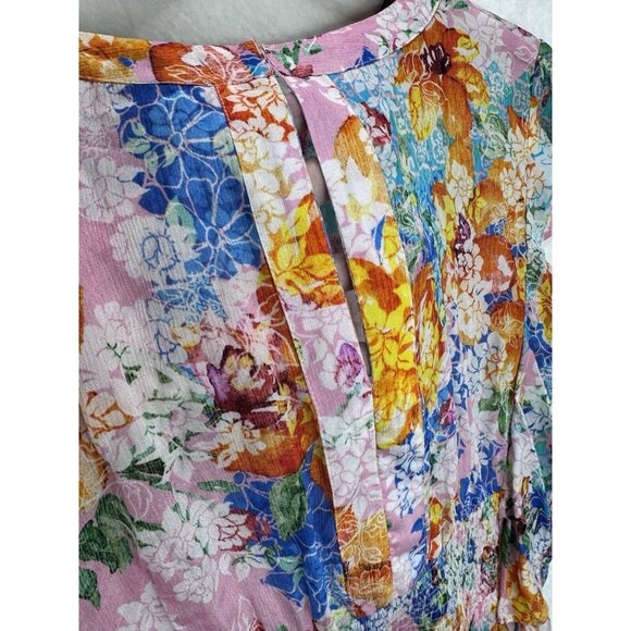 Bhanuni by Jyoti Women's Embroidered Beaded Sheer Top Size XL - Picture 10 of 13